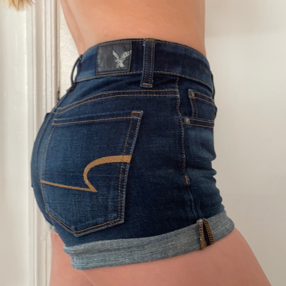 Dark wash American Eagle shorts